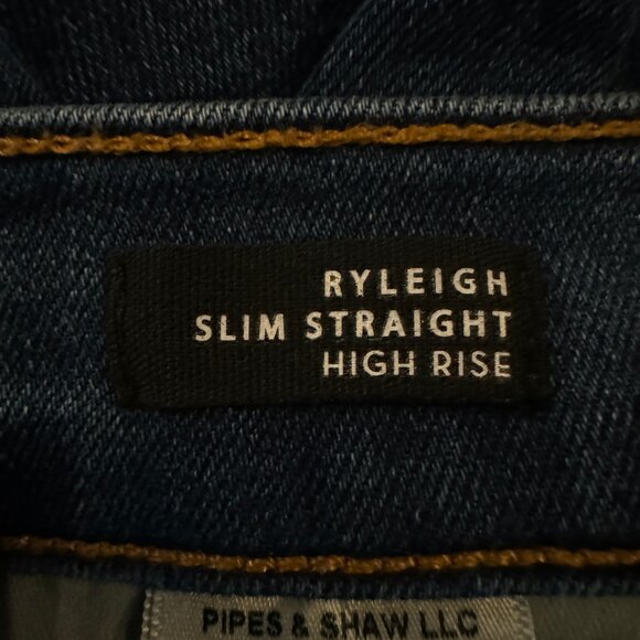 Veronica Beard Ryleigh Slim Straight High Rise Denim Jeans in Washed Oxf… - Picture 6 of 16